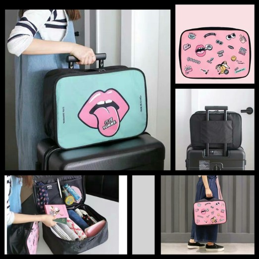 WRF08 Korea Cute Cartoon Portable Travel Bag / Tas Koper 