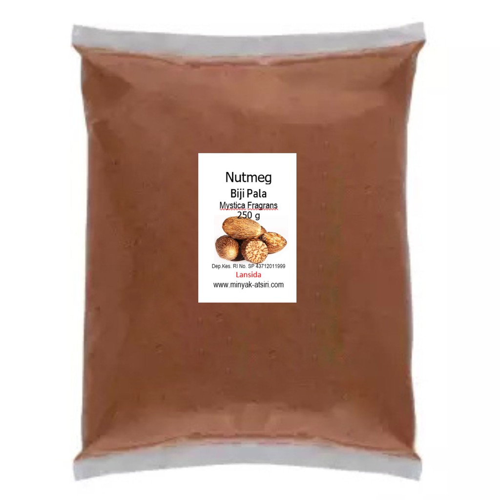 Bubuk Biji Pala 250 g Nutmeg Powder Simplisia Serbuk Kering