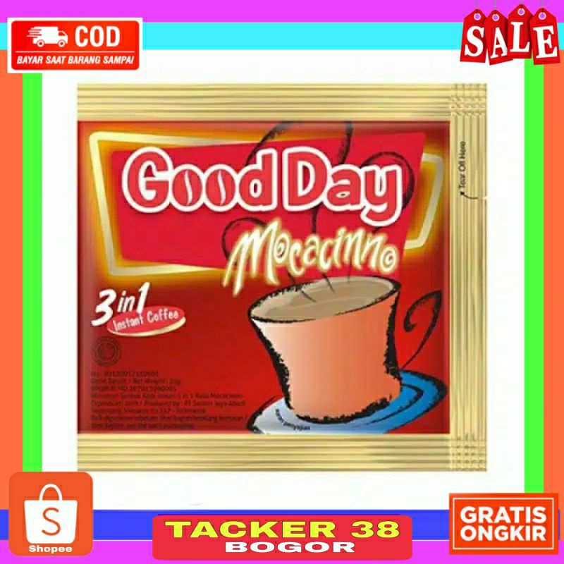 

GOODDAY MOCACINNO 3 IN 1 INSTANT CAFEE / KOPI SUSU MOKA HARGA PER 1 SACHET