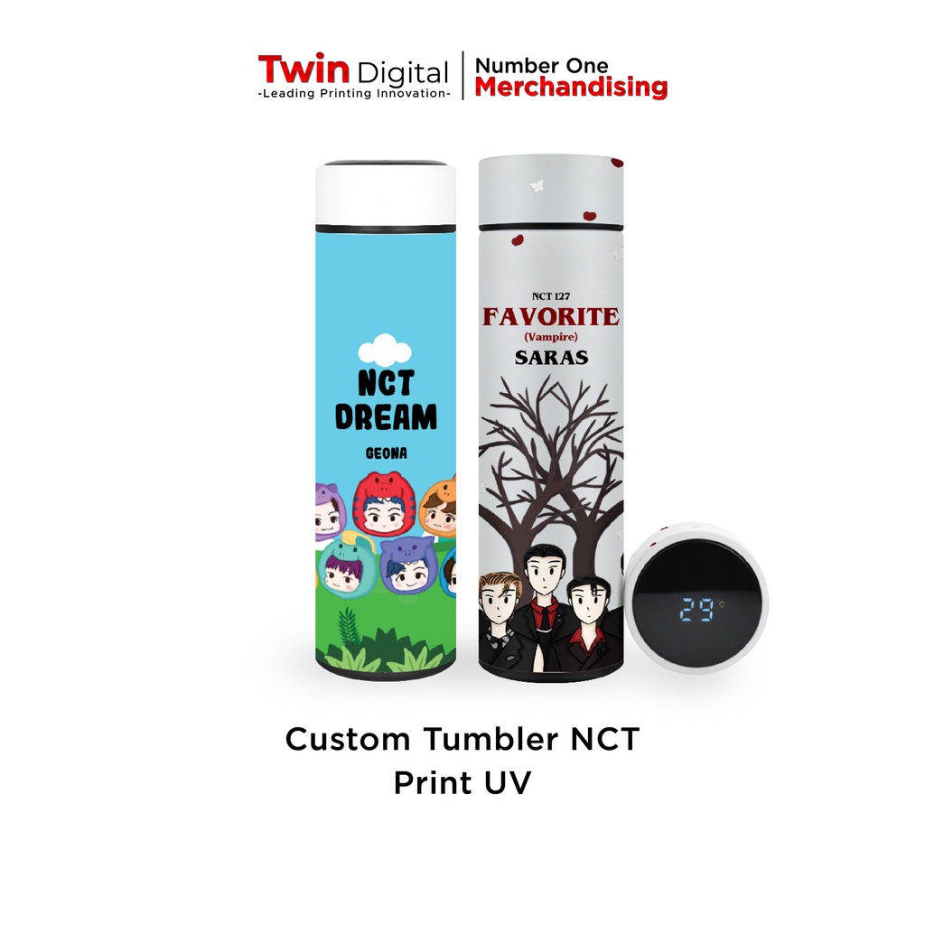 Twindigital Tumbler NCT Custom Botol Minum Korea NCTZen Termos Digital 500ml - Tumbler NCT