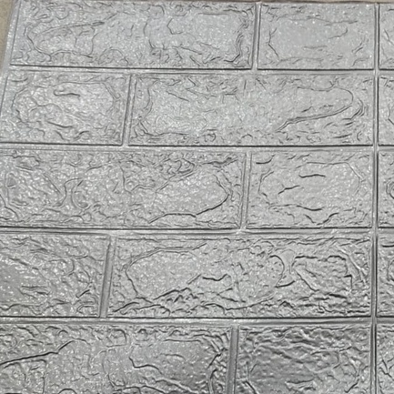 ⭐Gogoland⭐ Wallpaper Dinding Foam 3D / Stiker Wallpaper Dinding Mini Dekorasi / Wallpaper 3D R461-ABU ABU