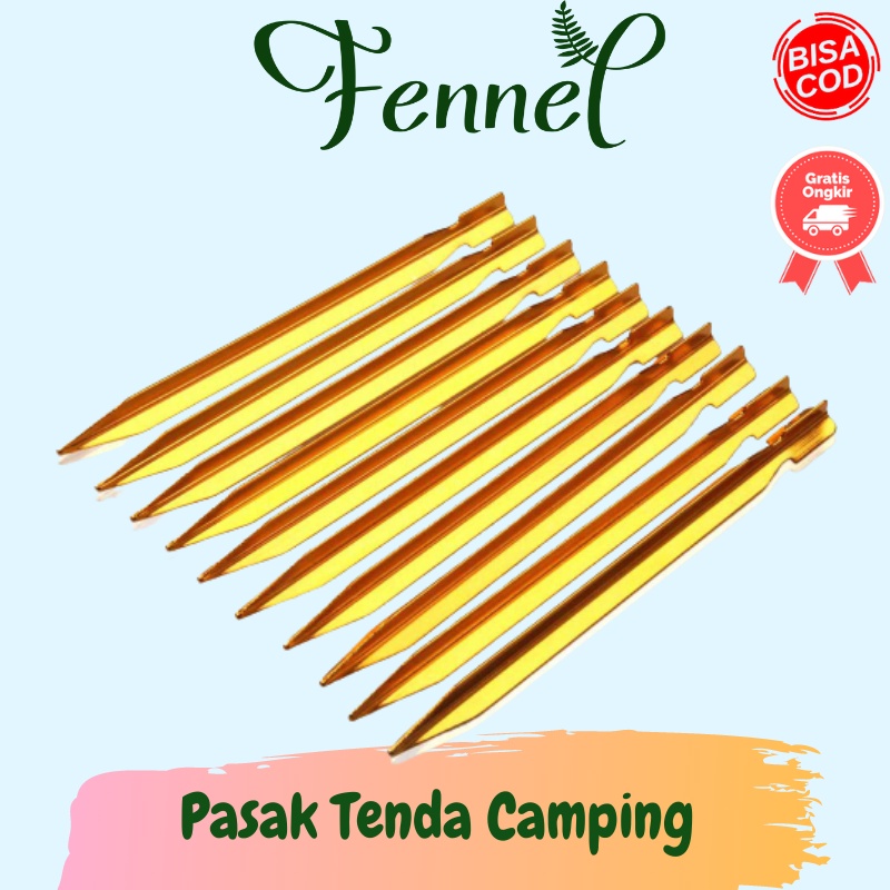 Pasak Patok Aluminium Tenda Camping 1 PCS 1.3 x 1.3 x 18 cm