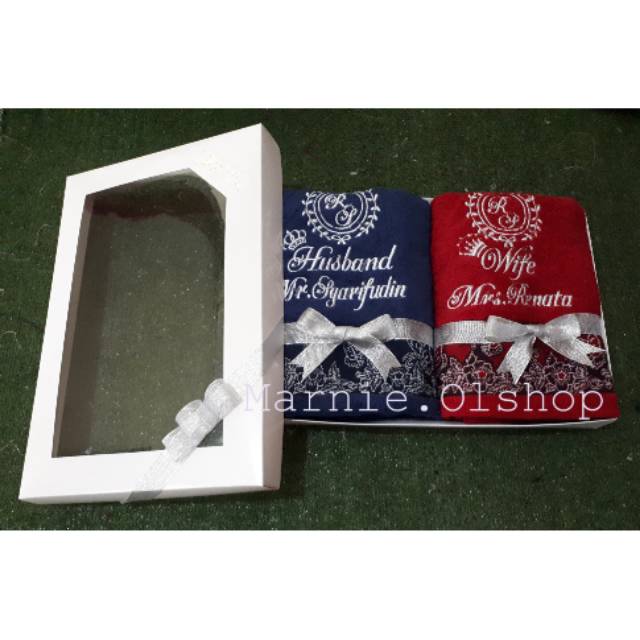 Handuk terry palmer couple bordir dan box