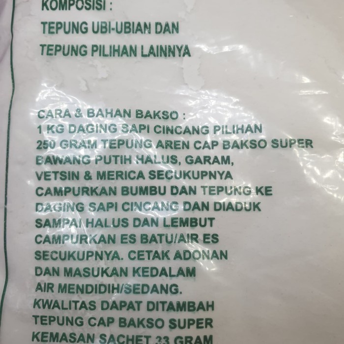 

Ds11D Sagu Aren Tepung Bakso 500Gr Kualitas Super G6B040B