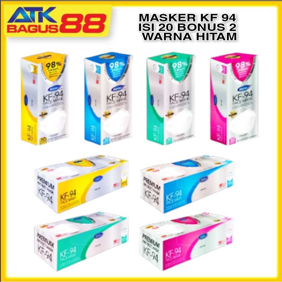 masker kf94 hologram besco 20 pcs bonus 2pcs/face mask/masker kf94