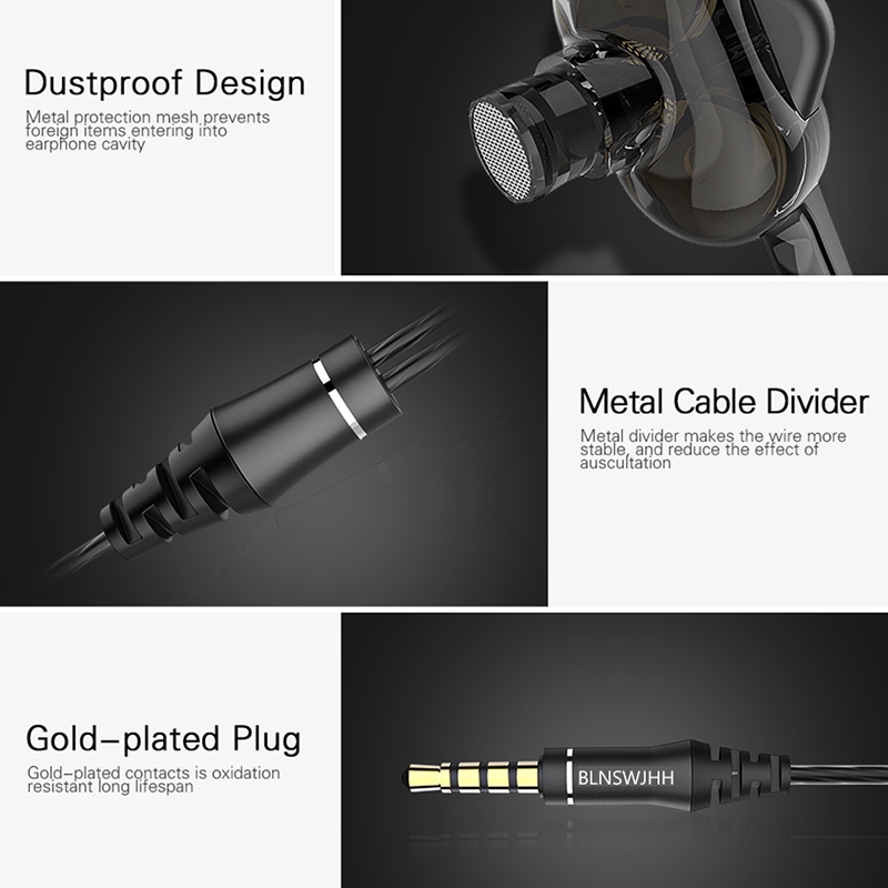 Double Speaker Bass 4d 3.5mm Dengan Mic Dan Kabel Kontrol