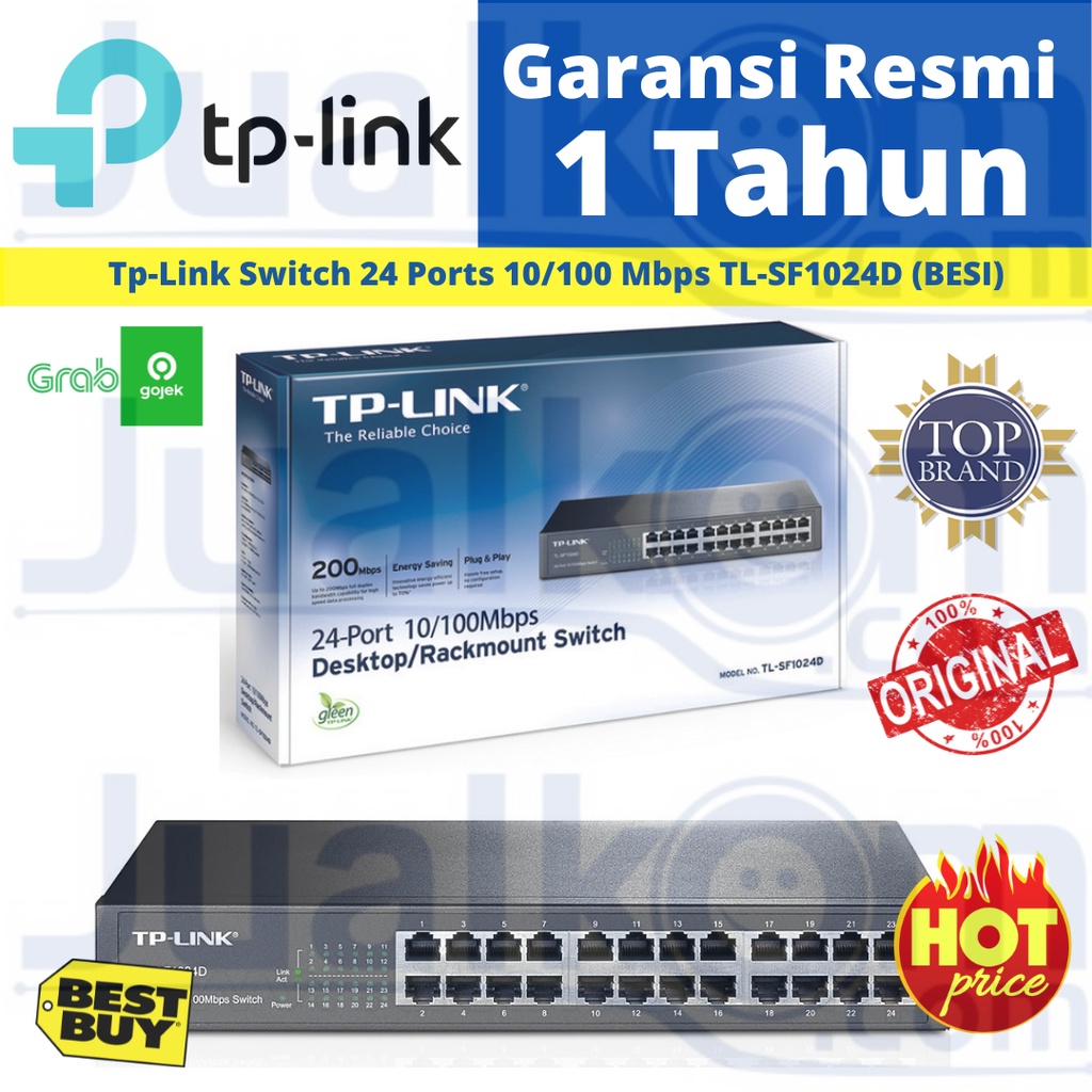 TP-LINK Switch TL-SF1024D (Besi) 24-Port 10/100M TP LINK Switch Hub 24 Port