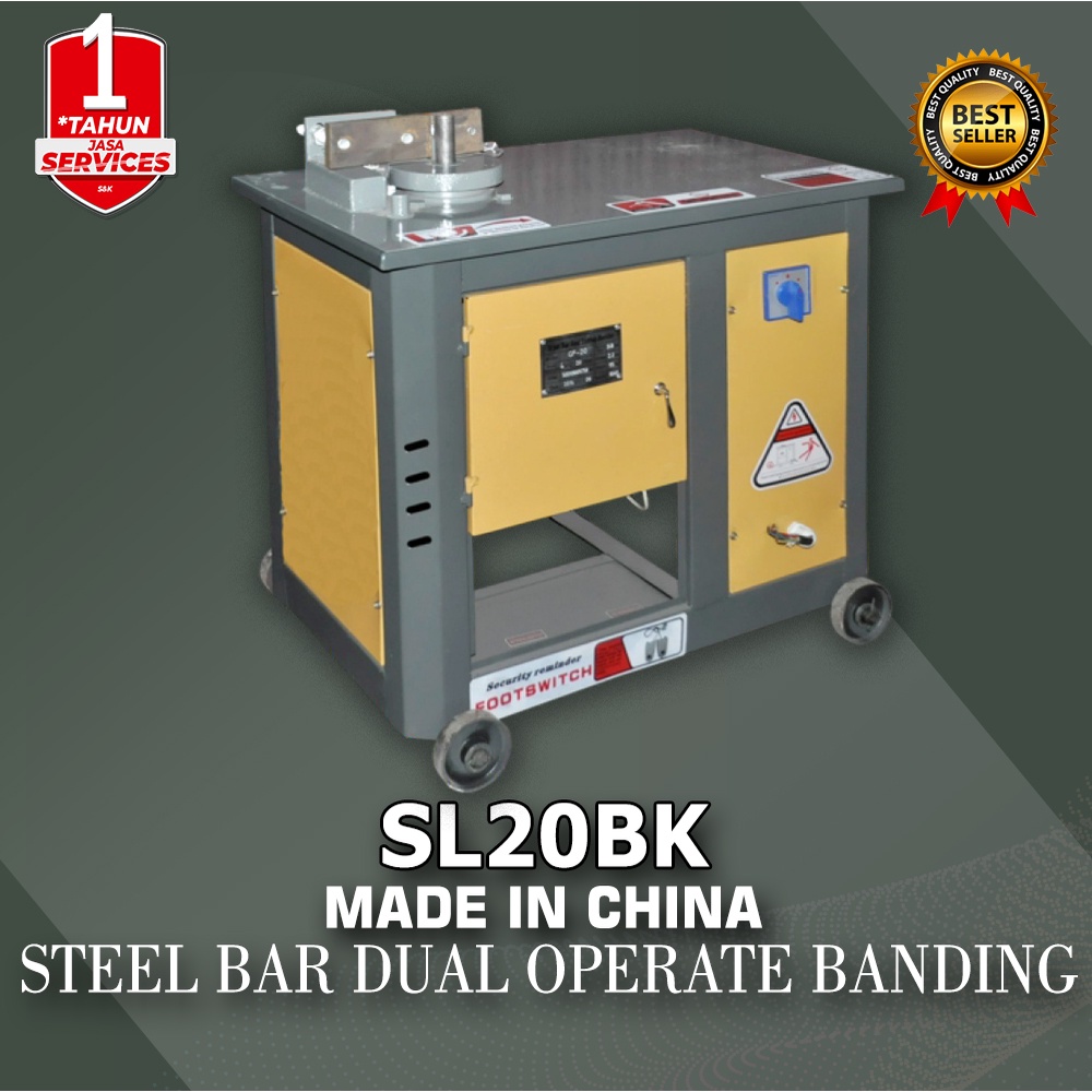 Mesin Penekuk Besi Beton Eser 20mm Steel Bar Dual Operate Bender SL20BK