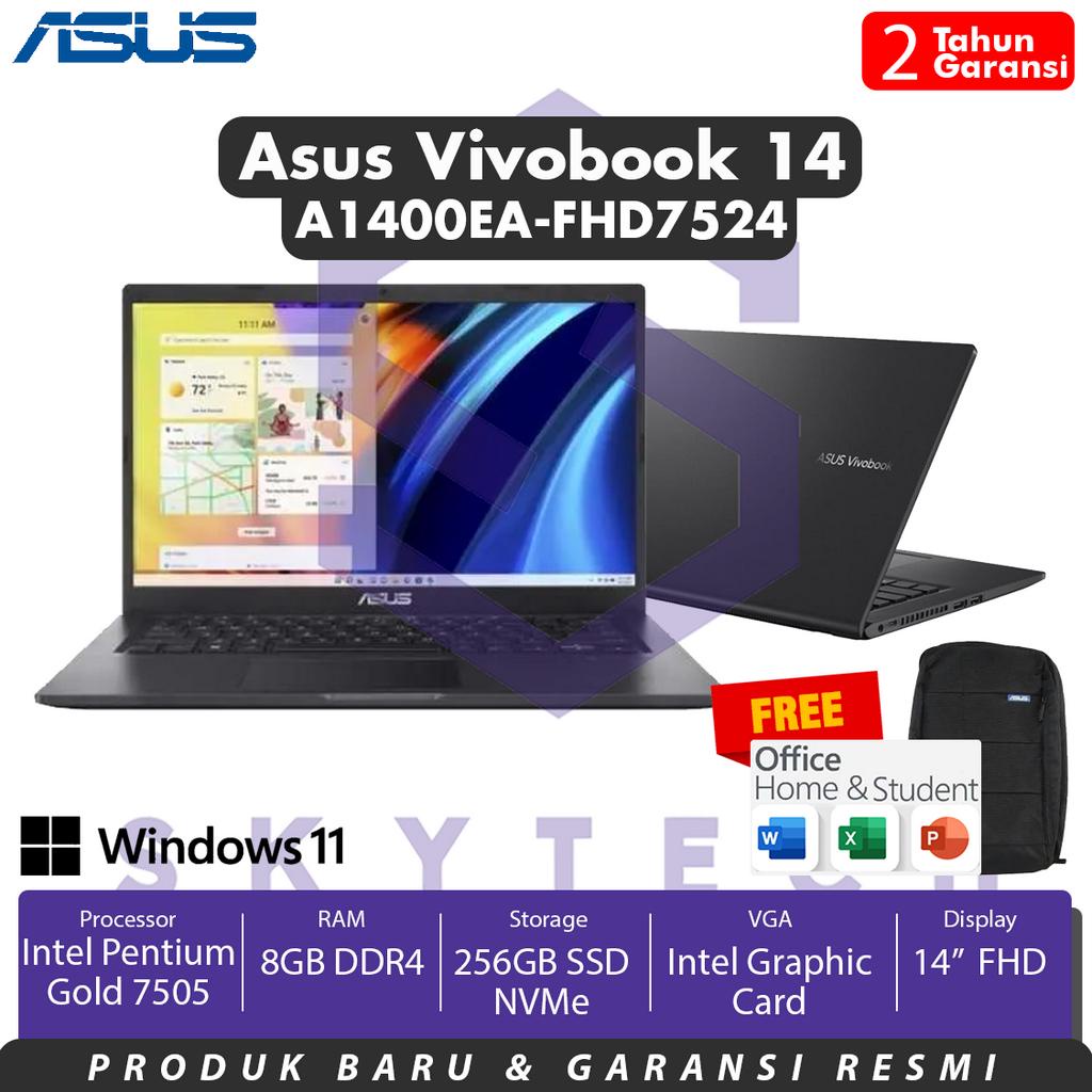 LAPTOP ASUS VIVOBOOK 14 A1400EA FHD7524 INTEL PENTIUM GOLD 7505 RAM 8GB SSD 256GB WINDOWS11 OHS 2021