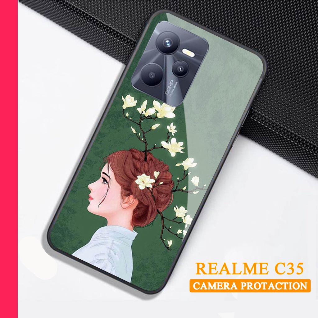 Softcase Glass Kaca REALME C35 - Case Handphone REALME C35 [T05]