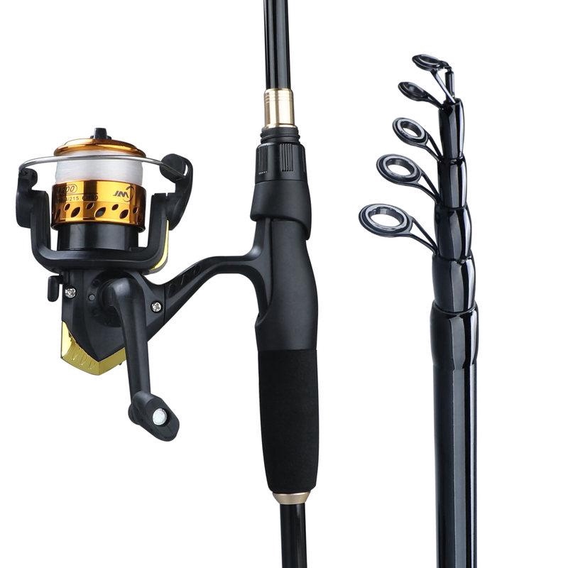 Sougayilang Telescopic Reel Combo Sports Saltwater Freshwater Fishing Rod Set pancingan set lengkap