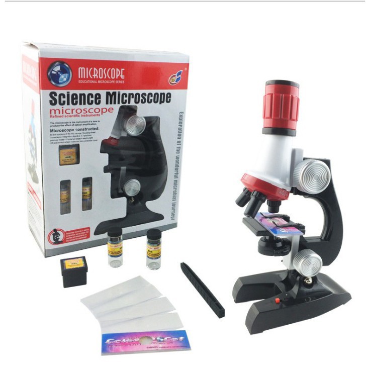 SDi Microscope Mikroskop Mainan Anak Edukasi Pembesaran 1200X Magnification + 1 Preparat Spesimen + AMT