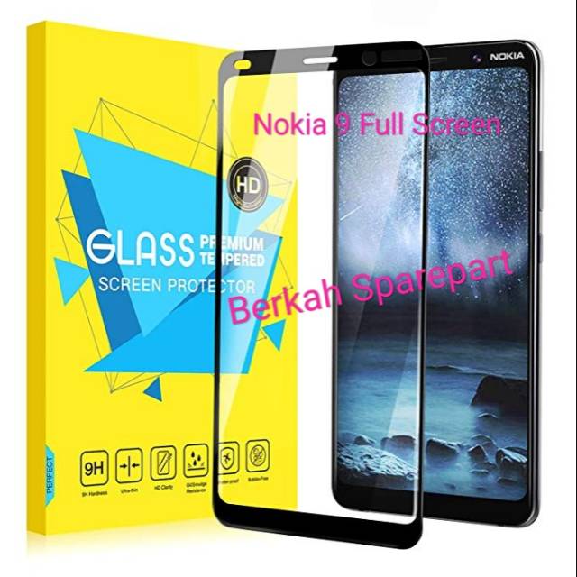 tempered glass nokia 9 Full Screen