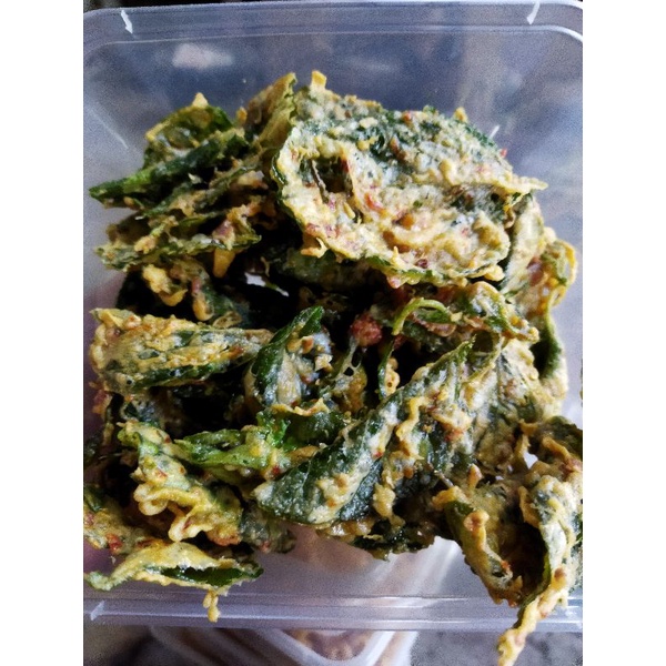 

peyek Bayam Pedas