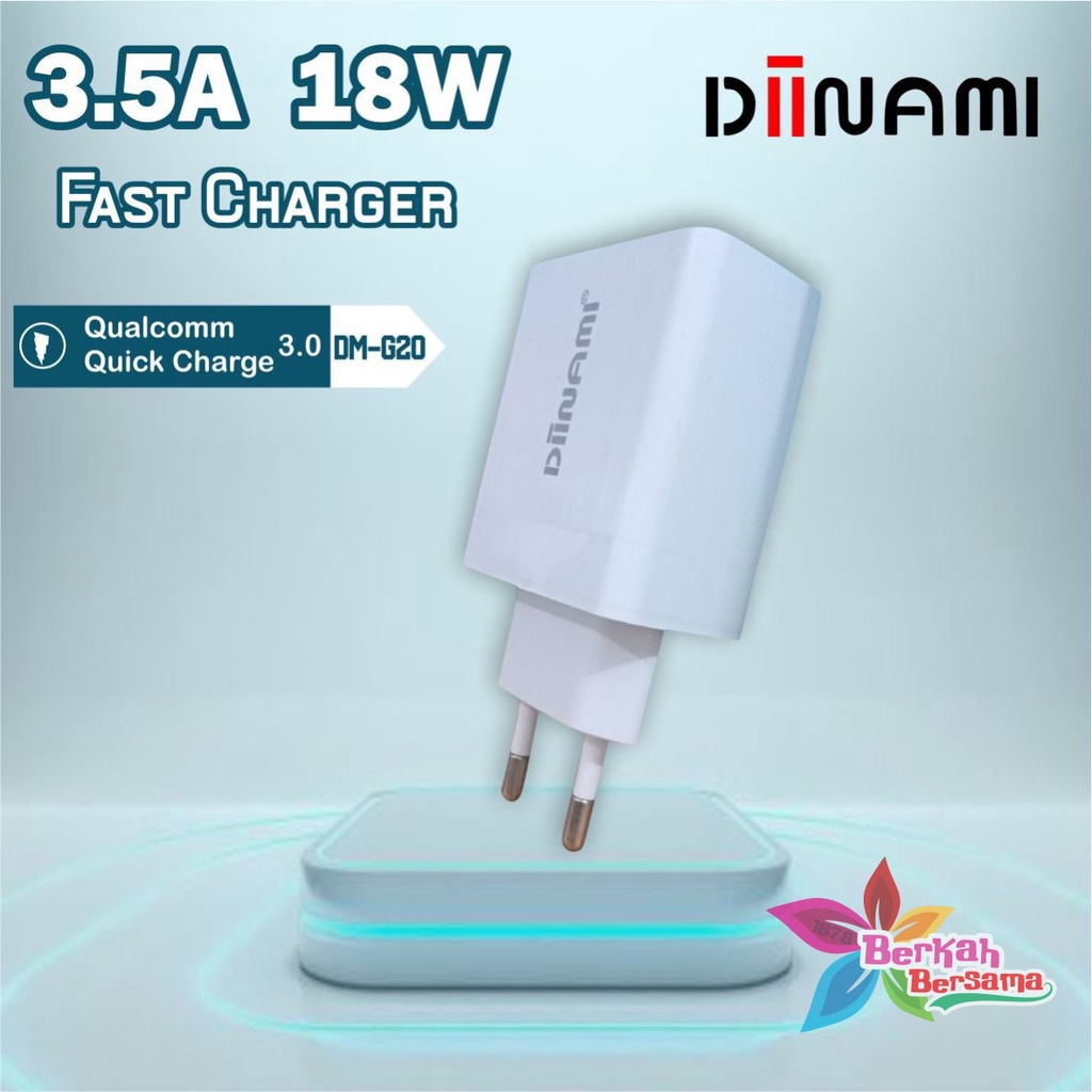 G20 DIINAMI 3A 18W Qualcomm QC3.0 Fast Charger Quick Charger Adaptor Ori GARANSI 1BULAN BB6020