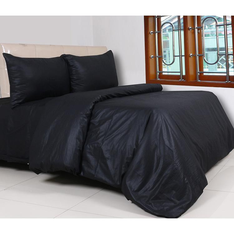 Jaxine Bedcover Set Katun Polos Hitam Bedcover Polos Shopee Indonesia