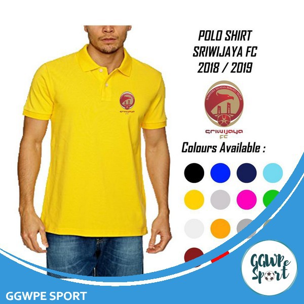 Kaos Polo Shirt Pria Sriwijaya Palembang Baju Bola Kerah Kualitas Terbaik