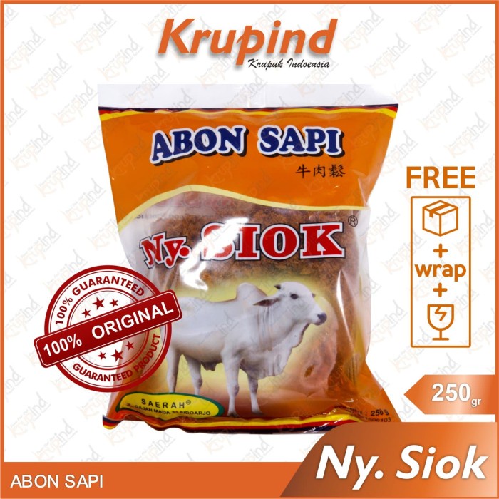 

✨COD✨ Ny Siok / NySiok - Abon Sapi 250gr - Krupind