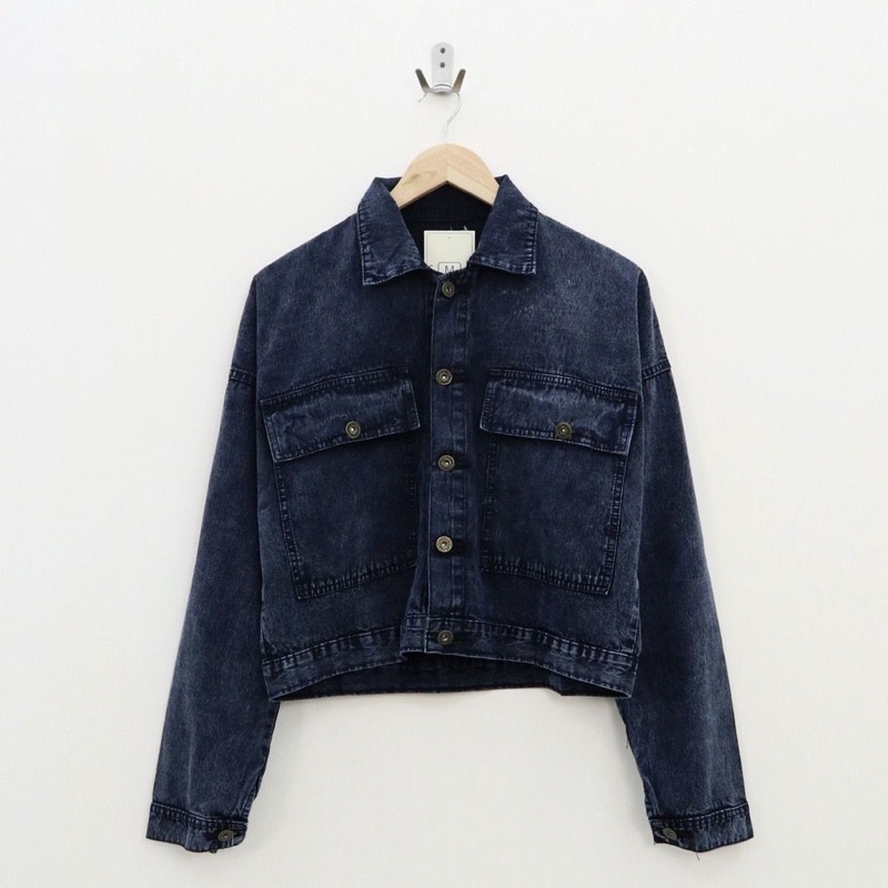 LOOSE JAKET JEANS OVERSIZE // JAKET JEANS CROP WANITA