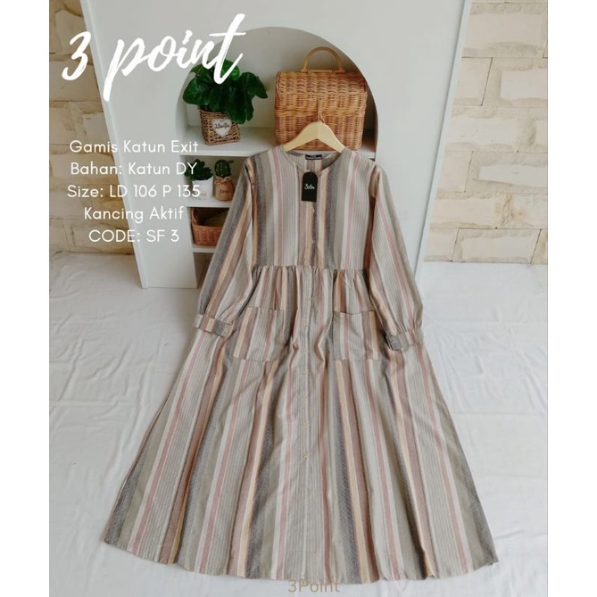 TERBARU  Gamis Katun Exit By 3 point