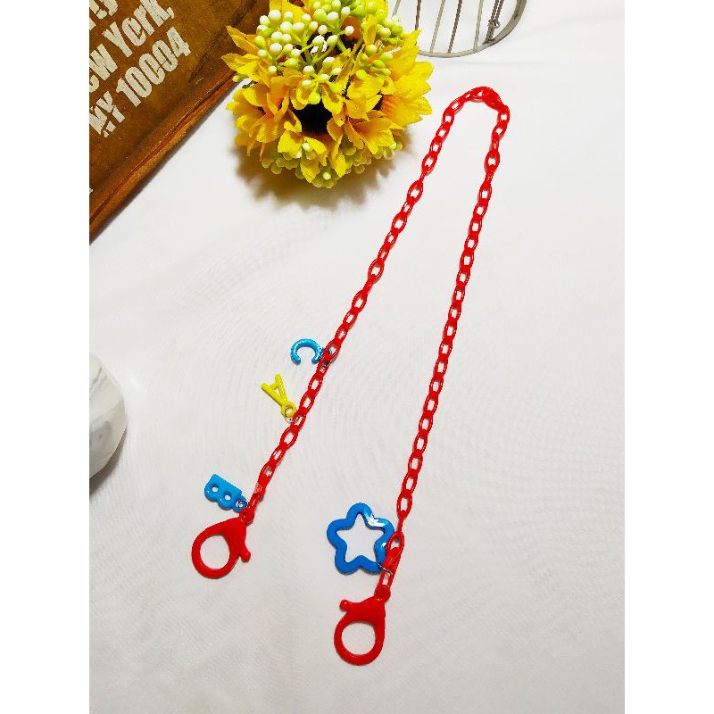 TALI MASKER/KONEKZOR HIJAB/KALUNG RANTAI PLASTIK GANTUNGAN BESAR