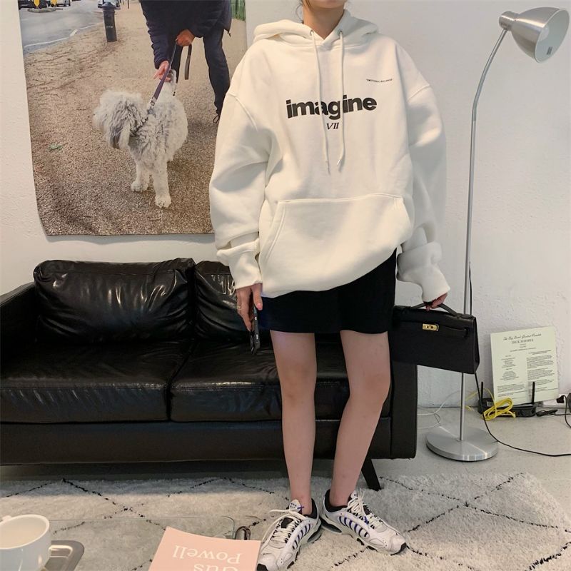 Hoodie Big Size [S - XXXXXL(6XL)] Jaket Sweater IMAGINE Imagino Korean Fashion Emotional Balance Jumbo OVERSIZE 6XL 5XL 4XL 3XL 2XL XL L M S