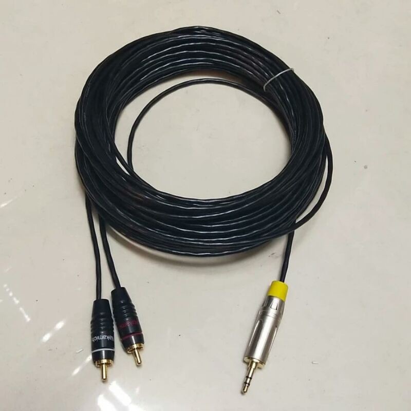 KABEL AUDIO 2RCA NAKAMICHI TO MINI STEREO PANJANG 15M ORIGINAL
