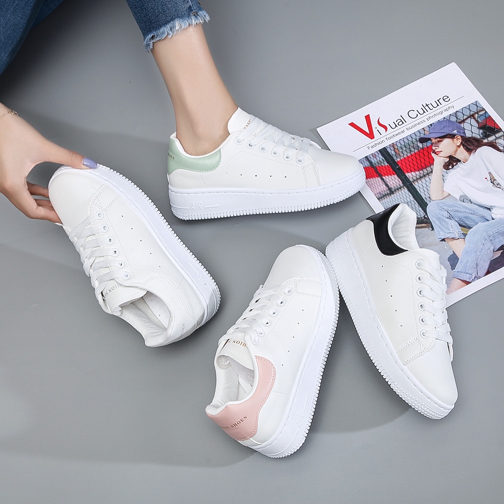 Sneakers Wanita Fashion Shoes Cewek Putih Sport Shoes New Trend Korean Style - 6570