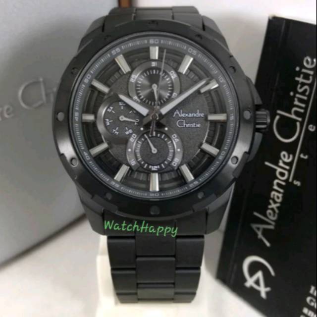 Alexandre Christie AC 6538 MF AC6538 MF 6538MF 6538 MF Men Full Black Sport 100% Original Bergaransi