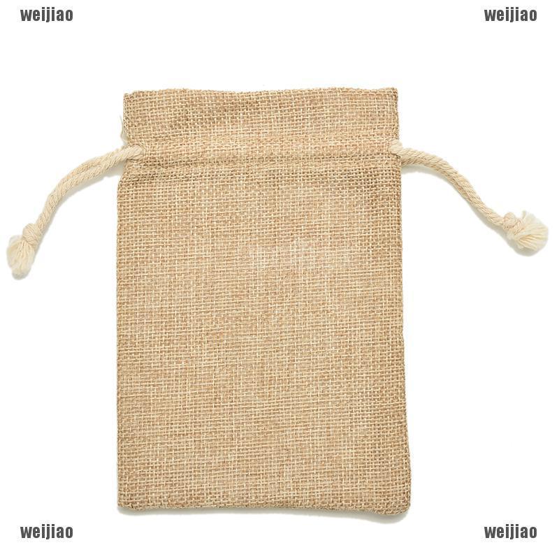 Kantung Tas Mini dengan Bahan Kain Goni dan Ukuran 9x12cm