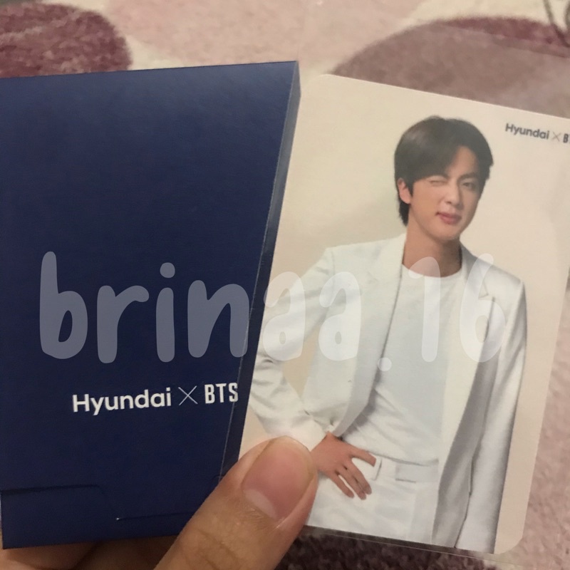 HYUNDAI X BTS - PHOTOCARD JIN - PC JIN HYUNDAI - SEOKJIN PC - HYUNDAI PHOTOCARD BTS JIN