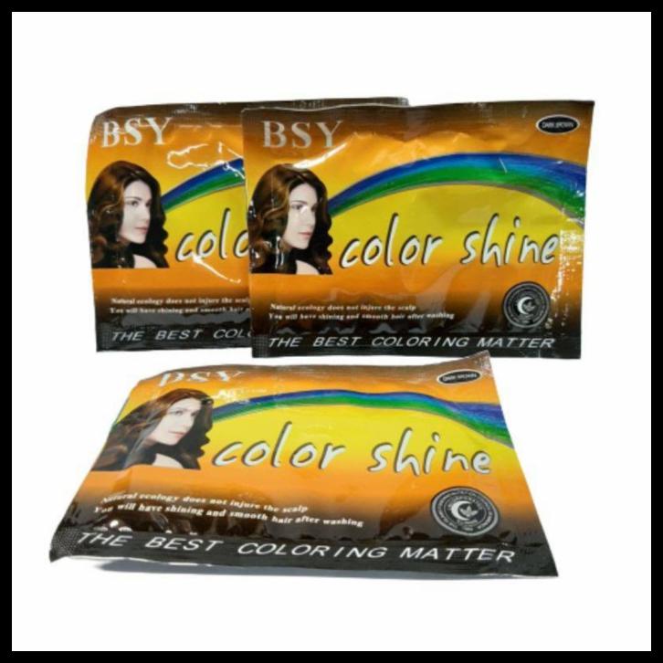 Bsy - Noni Black Hair Magic Shampo Original - 10Sachet - Dark Brown Diskon