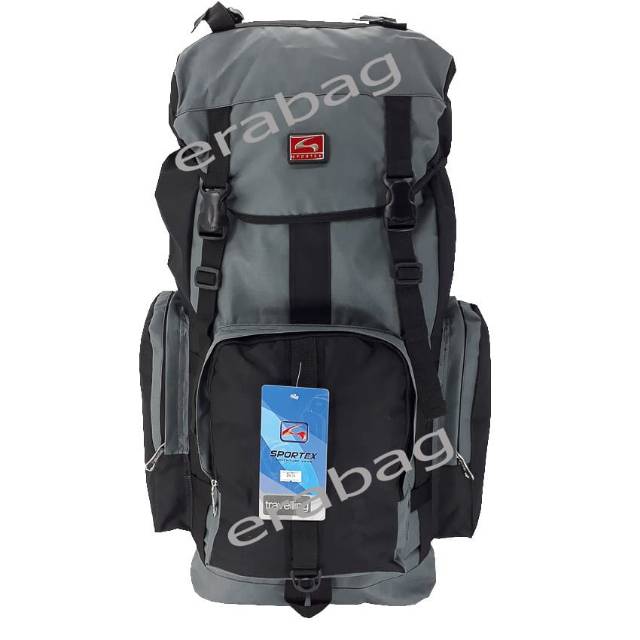 Sportex Tas Gunung Tas Keril Tas Carrier Tas Camping Tas Hiking 60 liter 04w4 Abu kombinasi