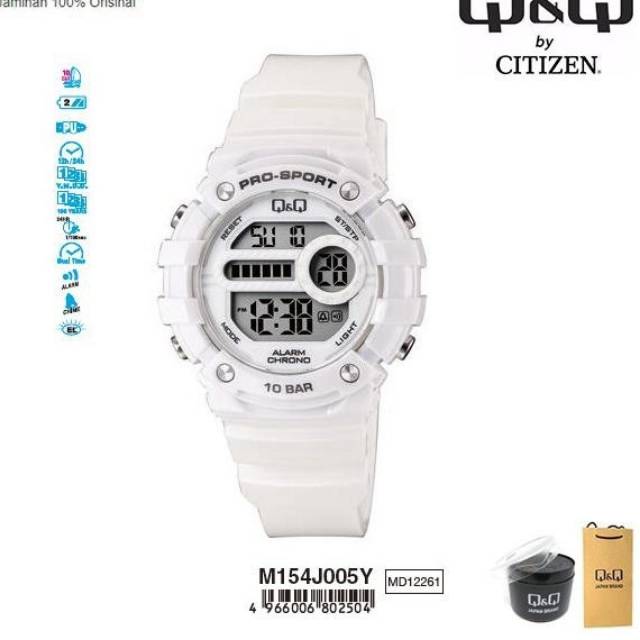 Harga Grosir!!! Jam Tangan Wanita Digital Q&amp;Q QnQ QQ M154 M154J Original Water Resist