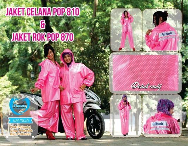 JAS HUJAN JAKET CELANA POP MEREK PLEVIA 810 STELAN RAINCOAT MURAH (BACA DESKRIPSI)