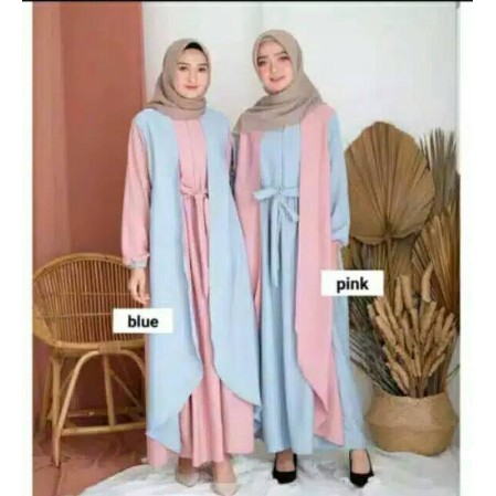 Termurah Gamis Remaja Modern Terbaru Mikka 2020 | Hakuna Syar RR944 Gamis Remaja Kekinian Mocca