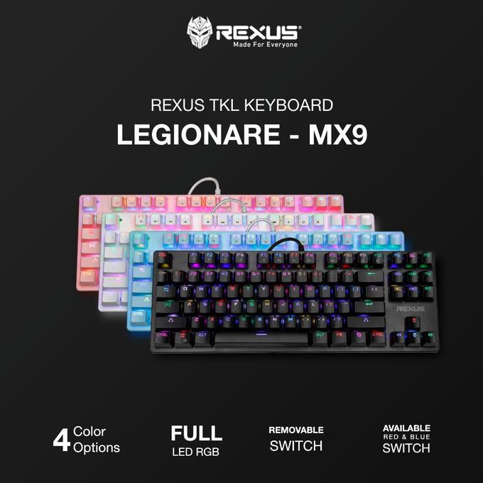 Keyboard Rexus GAMING MECHANICAL RGB MX9 TKL PINK-BROWN SWITCH