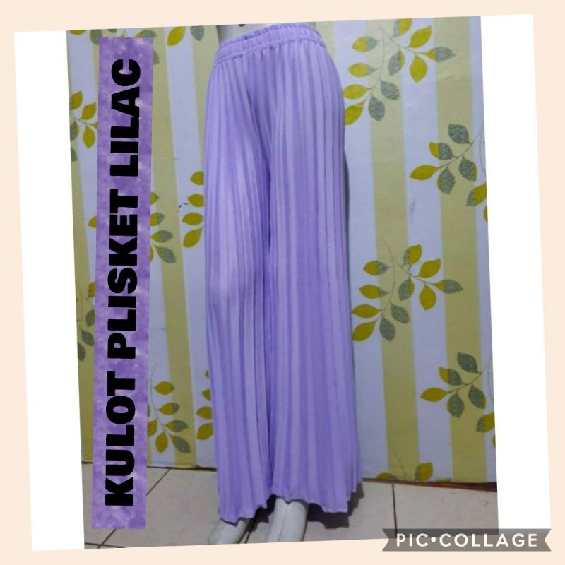 OEL SHOP READY STOCK KULOT PLISKET MAYUNG PREMIUM JUMBO MURAH LILAC
