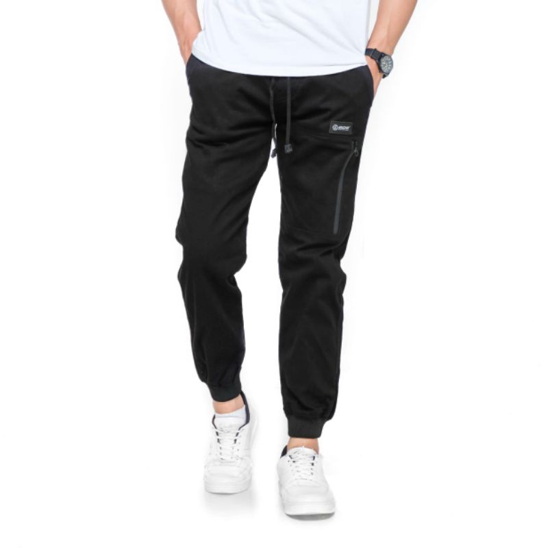 Outfit Celana Panjang Jogger Chino Zipper resleting pria wanita premium