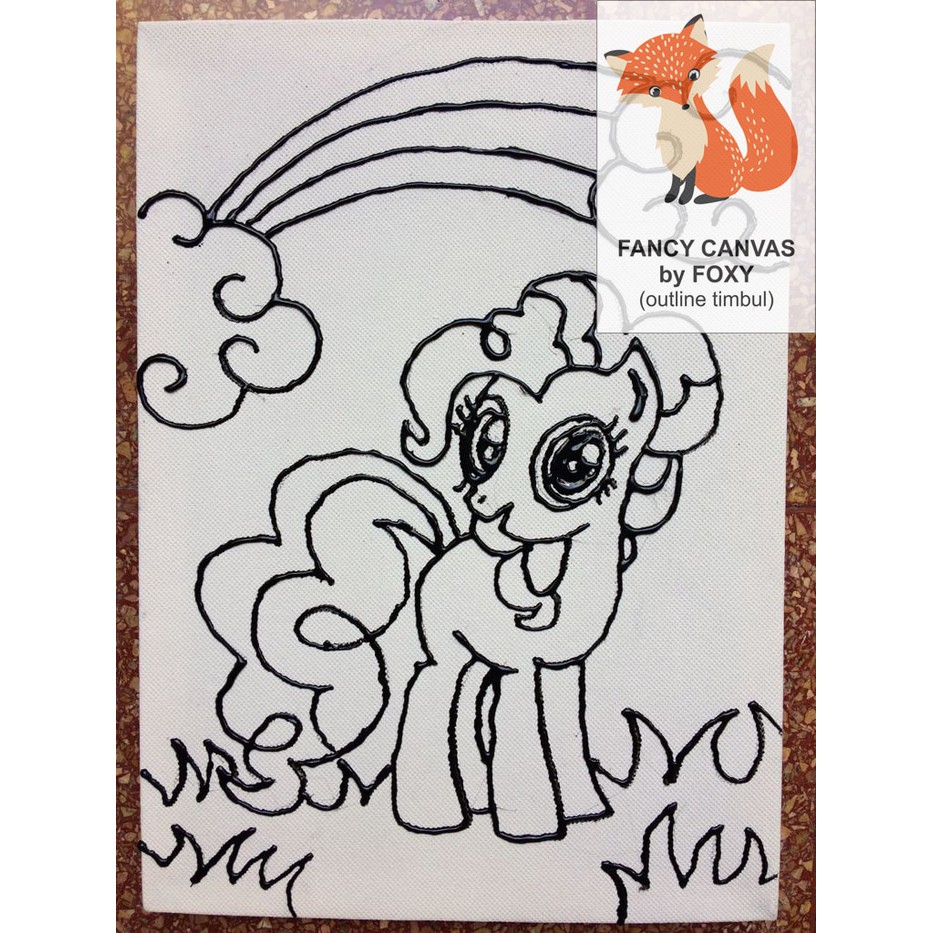 

STOCK BARU KANVAS LUKIS ANAK OUTLINE TIMBUL GAMBAR - LITTLE PONY PERALATAN MELUKIS ANAK