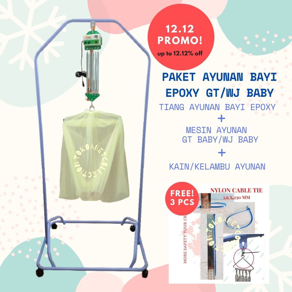 Paket Tiang Ayunan Elektrik Portable GT Baby/WJ Baby dan Tiang EPOXY PROMO12.12#tokoabet