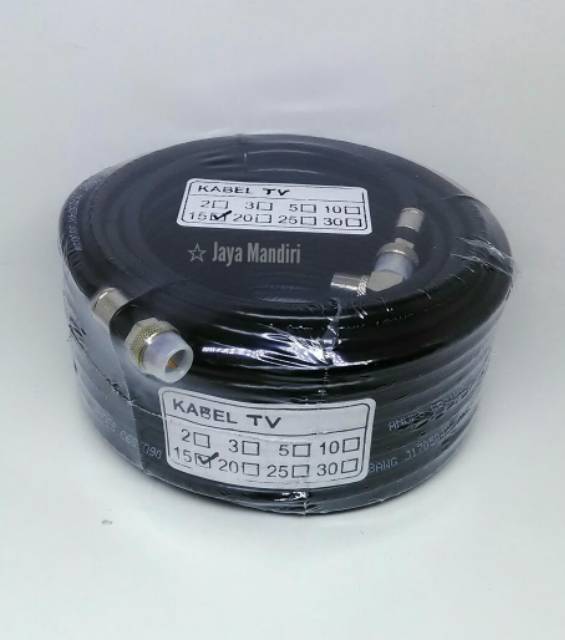 Kabel antena tv 15m jack compression