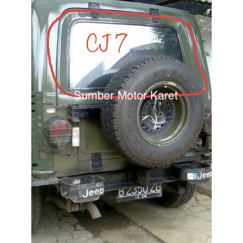 Karet Kaca Belakang Jeep CJ7 Model Mopar