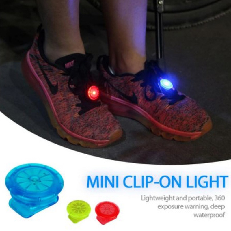 Lampu LED Klip Sepatu / Tas Ransel Mini Untuk Lari Malam Hari