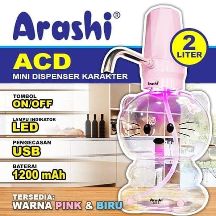 Jual Pompa Galon Dispenser Mini Character Arashi Galon Air Kecil 2 Liter Indonesiashopee 7896