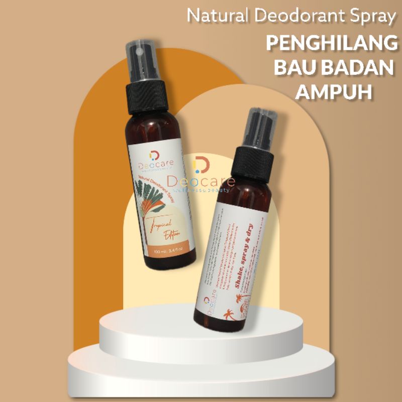 (TROPICAL EDITION) DEODORANT TAWAS SPRAY 100 ML DEOCARE PENGHILANG BAU BADAN ALAMI