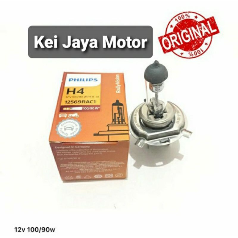 Bohlam Philips Lampu H4 Philips Premium Vision 100/90W 12V