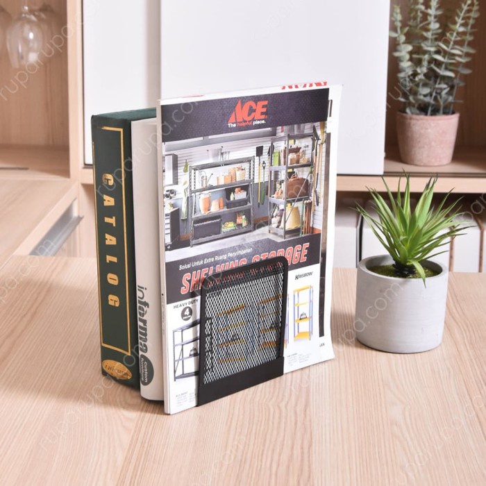 

Murah Bookend Penahan Pengganjal Pengatur Buku 2 Pcs Besi Hitam Book Holder Terlaris