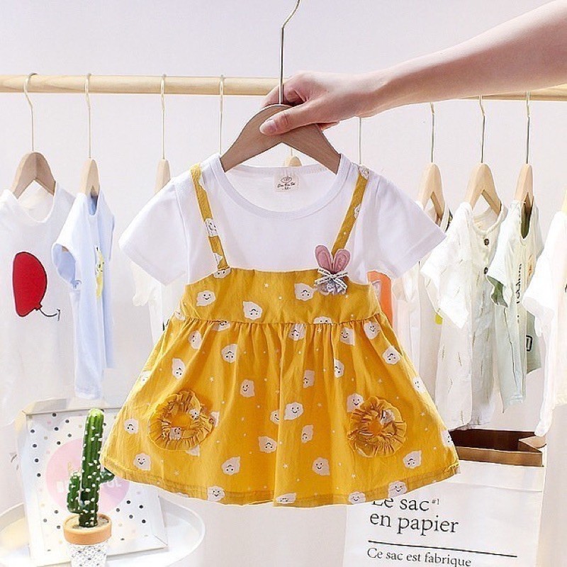 Dress Anak Import / Dress Zolly Rabbit cloud