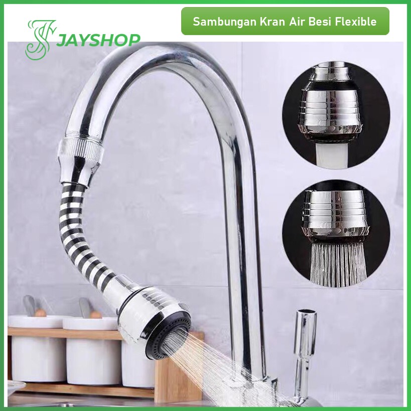 Sambungan Kran Air Besi Praktis 360 Derajat Sambungan Kran Air Putar Flexible Multifungsi